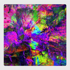 Магнитный плакат 3Х3 с принтом Буйство цвета в Тюмени, Полимерный материал с магнитным слоем | 9 деталей размером 9*9 см | Тематика изображения на принте: abstraction | watercolor | абстракция красок | акварель | брызги красок | живопись | краска | потертость красок | размытые краски | текстуры | яркие краски