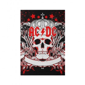 Обложка для паспорта матовая кожа с принтом AC/DC в Тюмени, натуральная матовая кожа | размер 19,3 х 13,7 см; прозрачные пластиковые крепления | ac dc | acdc | back in black | columbia | epic | force | guitar | pop | rock | vevo | ангус | блюз | рок | хард | янг