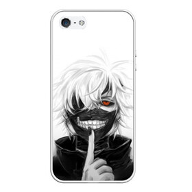 Чехол для iPhone 5/5S матовый с принтом Kaneki Ken в Тюмени, Силикон | Область печати: задняя сторона чехла, без боковых панелей | anteiku | ghoul | kaneki | ken | tokyo | антейку | гуль | канеки | кен | токийский