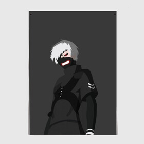 Постер с принтом Kaneki Ken в Тюмени, 100% бумага
 | бумага, плотность 150 мг. Матовая, но за счет высокого коэффициента гладкости имеет небольшой блеск и дает на свету блики, но в отличии от глянцевой бумаги не покрыта лаком | anteiku | ghoul | kaneki | ken | tokyo | антейку | гуль | канеки | кен | токийский