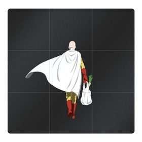 Магнитный плакат 3Х3 с принтом Saitama в Тюмени, Полимерный материал с магнитным слоем | 9 деталей размером 9*9 см | hero | man | one | one punch | punch | punch man | saitama | super | superhero | ванпанчмен | герой | сайтама | супер | супергерой