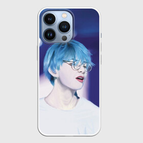 Чехол для iPhone 13 Pro с принтом BTS Blue в Тюмени,  |  | Тематика изображения на принте: bts | jimin | jin | jungkook | k pop | kim taehyung | korean | suga | бтс | джонгук | ким сокчин | ким тэ хён | корейский поп | корея | мин юнги | пак | суга | чимин | чон