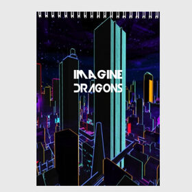 Скетчбук с принтом IMAGINE DRAGONS в Тюмени, 100% бумага
 | 48 листов, плотность листов — 100 г/м2, плотность картонной обложки — 250 г/м2. Листы скреплены сверху удобной пружинной спиралью | destiny | from | imagine dragons | metal death | rock | альтернатива | метал | рок | хард | хеви | электроникор