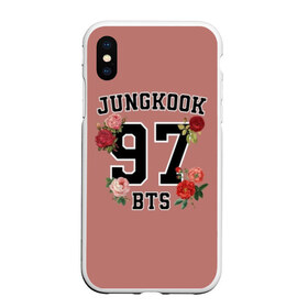 Чехол для iPhone XS Max матовый с принтом JUNGKOOK 97 BTS в Тюмени, Силикон | Область печати: задняя сторона чехла, без боковых панелей | Тематика изображения на принте: bangtan | bighit | boy | fake love | j hope | jimin | jin | jungkook | korea | kpop | live | luv | mic drop | rm | suga | v | with | бтс | кей | поп