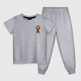 Детская пижама хлопок с принтом Георгиевская Лента в Тюмени, 100% хлопок |  брюки и футболка прямого кроя, без карманов, на брюках мягкая резинка на поясе и по низу штанин
 | 