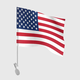 Флаг для автомобиля с принтом USA в Тюмени, 100% полиэстер | Размер: 30*21 см | usa | абстракция | америка | американский | герб | звезды | краска | символика сша | страны | сша | флаг | штаты