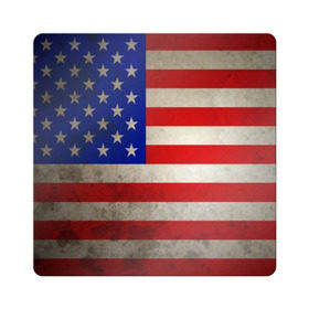 Магнит виниловый Квадрат с принтом Американский флаг в Тюмени, полимерный материал с магнитным слоем | размер 9*9 см, закругленные углы | Тематика изображения на принте: usa | абстракция | америка | американский | герб | звезды | краска | символика сша | страны | сша | флаг | штаты