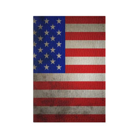 Обложка для паспорта матовая кожа с принтом Американский флаг в Тюмени, натуральная матовая кожа | размер 19,3 х 13,7 см; прозрачные пластиковые крепления | usa | абстракция | америка | американский | герб | звезды | краска | символика сша | страны | сша | флаг | штаты