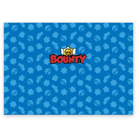 Поздравительная открытка с принтом Bounty BS в Тюмени, 100% бумага | плотность бумаги 280 г/м2, матовая, на обратной стороне линовка и место для марки
 | Тематика изображения на принте: brawl stars | jessie | leon | spike | бравл старс | джесси | леон | спайк