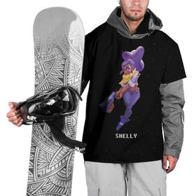 Накидка на куртку 3D с принтом Shelly в Тюмени, 100% полиэстер |  | Тематика изображения на принте: brawl stars | jessie | leon | spike | бравл старс | джесси | леон | спайк