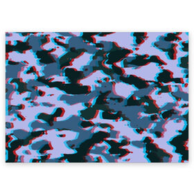 Поздравительная открытка с принтом Камуфляж в Тюмени, 100% бумага | плотность бумаги 280 г/м2, матовая, на обратной стороне линовка и место для марки
 | камуфляж | пиксели | текстуры