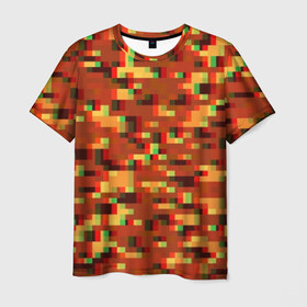 Мужская футболка 3D с принтом Пиксели в Тюмени, 100% полиэфир | прямой крой, круглый вырез горловины, длина до линии бедер | альтернативный камуфляж | армия | вдв | зеленый | камуфляж | пиксели | полевой | силовые структуры | текстуры | хаки