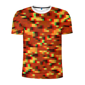 Мужская футболка 3D спортивная с принтом Пиксели в Тюмени, 100% полиэстер с улучшенными характеристиками | приталенный силуэт, круглая горловина, широкие плечи, сужается к линии бедра | альтернативный камуфляж | армия | вдв | зеленый | камуфляж | пиксели | полевой | силовые структуры | текстуры | хаки