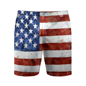 Мужские шорты спортивные с принтом США ФЛАГ в Тюмени,  |  | usa | абстракция | америка | американский | герб | звезды | краска | символика сша | страны | сша | флаг | штаты