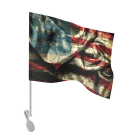 Флаг для автомобиля с принтом USA 3D в Тюмени, 100% полиэстер | Размер: 30*21 см | usa | абстракция | америка | американский | герб | звезды | краска | символика сша | страны | сша | флаг | штаты