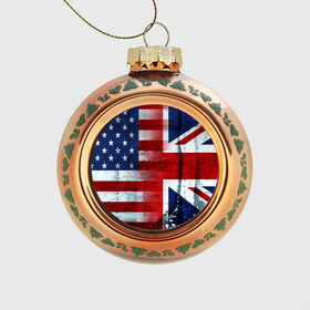 Стеклянный ёлочный шар с принтом Англия&Америка в Тюмени, Стекло | Диаметр: 80 мм | Тематика изображения на принте: usa | абстракция | америка | американский | герб | звезды | краска | символика сша | страны | сша | флаг | штаты