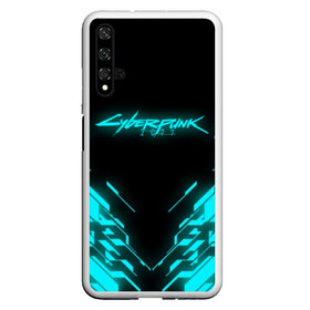 Чехол для Honor 20 с принтом CYBERPUNK 2077 NEON НЕОН в Тюмени, Силикон | Область печати: задняя сторона чехла, без боковых панелей | Тематика изображения на принте: 2019 | cd project red | cyberpunk 2077 | future | hack | night city | samurai | sci fi | андроиды | безумие | будущее | киберпанк 2077 | логотип | роботы | самураи | фантастика | цифры