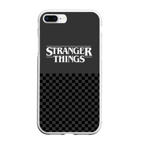 Чехол для iPhone 7Plus/8 Plus матовый с принтом STRANGER THINGS Gray в Тюмени, Силикон | Область печати: задняя сторона чехла, без боковых панелей | 11 | 3 сезон | eleven | logo | netflix | stranger | things | дела | крайне | лого | логотип | одинадцать | одиннадцать | очень | события | странные | стренджер