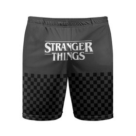 Мужские шорты 3D спортивные с принтом STRANGER THINGS Gray в Тюмени,  |  | 11 | 3 сезон | eleven | logo | netflix | stranger | things | дела | крайне | лого | логотип | одинадцать | одиннадцать | очень | события | странные | стренджер