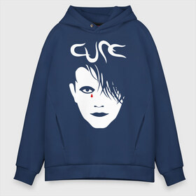 Мужское худи Oversize хлопок с принтом The Cure в Тюмени, френч-терри — 70% хлопок, 30% полиэстер. Мягкий теплый начес внутри —100% хлопок | боковые карманы, эластичные манжеты и нижняя кромка, капюшон на магнитной кнопке | Тематика изображения на принте: cure | robert james smith | the cure | готик рок | группы | музыка | постпанк | роберт смит | рок