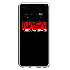 Чехол для Samsung Galaxy S10 с принтом NASA (НА СПИНЕ) в Тюмени, Силикон | Область печати: задняя сторона чехла, без боковых панелей | galaxy | nasa | space | space company | star | астрономия | галактика | звезды | космическая компания | космос | наса