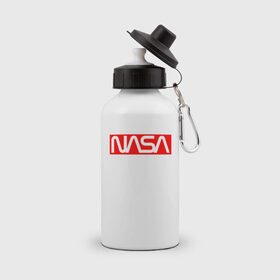 Бутылка спортивная с принтом NASA в Тюмени, металл | емкость — 500 мл, в комплекте две пластиковые крышки и карабин для крепления | galaxy | nasa | space | space company | star | астрономия | галактика | звезды | космическая компания | космос | наса
