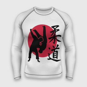 Мужской рашгард 3D с принтом Дзюдо в Тюмени,  |  | eastern | emblem | hieroglyph | japanese | judo | martial arts | red | sign | silhouette | sport | stencil | sun | symbol | wrestlers | wrestling | борцы | борьба | восточная | дзюдо | единоборства | знак | иероглиф | красное | силуэт | символ | солнце | 