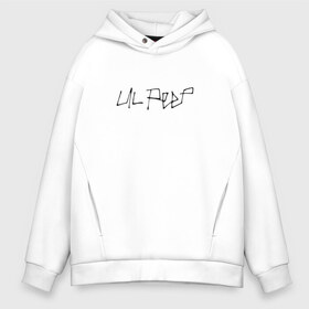 Мужское худи Oversize хлопок с принтом LIL PEEP (НА СПИНЕ) в Тюмени, френч-терри — 70% хлопок, 30% полиэстер. Мягкий теплый начес внутри —100% хлопок | боковые карманы, эластичные манжеты и нижняя кромка, капюшон на магнитной кнопке | lil peep | lil prince | logo | music | rap | зарубежная музыка | зарубежные | лил пип | лого | маленький принц | музыка | реп