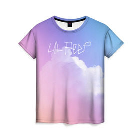 Женская футболка 3D с принтом LIL PEEP в Тюмени, 100% полиэфир ( синтетическое хлопкоподобное полотно) | прямой крой, круглый вырез горловины, длина до линии бедер | lil peep | lil prince | logo | music | rap | зарубежная музыка | зарубежные | лил пип | лого | маленький принц | музыка | реп