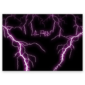 Поздравительная открытка с принтом LIL PEEP в Тюмени, 100% бумага | плотность бумаги 280 г/м2, матовая, на обратной стороне линовка и место для марки
 | Тематика изображения на принте: lil peep | lil prince | logo | music | pink | rap | thunder | зарубежная музыка | зарубежные | лил пип | лого | маленький принц | молнии | музыка | реп | розовый