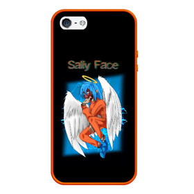 Чехол для iPhone 5/5S матовый с принтом SALLY FACE в Тюмени, Силикон | Область печати: задняя сторона чехла, без боковых панелей | blue | diane | face | fisher | gizmo | henry | johnson | killer | larry | sally | генри | гизмо | джонсон | диана | ларри | лицо | парень в маске | салли | фейс | фишер