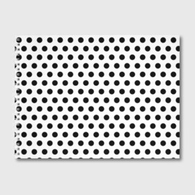 Альбом для рисования с принтом Черный горошек в Тюмени, 100% бумага
 | матовая бумага, плотность 200 мг. | белый | горошек | круги | кружки | текстура | черный горох | черный горошек | шарики
