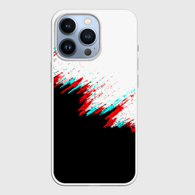 Чехол для iPhone 13 Pro с принтом КРАСКА И НИЧЕГО ЛИШНЕГО в Тюмени,  |  | Тематика изображения на принте: abstract | colors | glitch | lines | paints | pattern | stripes | texture | абстракция | глитч | краски | полосы | узор
