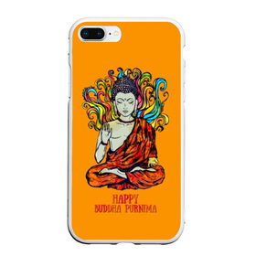 Чехол для iPhone 7Plus/8 Plus матовый с принтом Happy Buddha Purnima в Тюмени, Силикон | Область печати: задняя сторона чехла, без боковых панелей | buddha | golden | happy | indian | kesa | lotus | monk | orange | ornament | pattern | pose | religion | shakyamuni | spiritual | te | будда | буддизм | духовный | золотой | индийский | кашая | кэса | лотос | оранжевый | орнамент | основатель | по