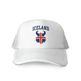 Кепка тракер с сеткой с принтом Исландия в Тюмени, трикотажное полотно; задняя часть — сетка | длинный козырек, универсальный размер, пластиковая застежка | iceland | iseland | исландия | сборная | сборная исландии | сборная исландии по футболу | сборные | форма | футбол | чемпионат мира по футболу