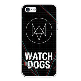 Чехол для iPhone 5/5S матовый с принтом WATCH DOGS в Тюмени, Силикон | Область печати: задняя сторона чехла, без боковых панелей | action | ct os | ded sec | fox | gamer | glitch | hacker | player | watch dogs | watch dogs 2 | глитч | знак лиса | игра | компьютерная игра | хакер