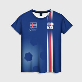 Женская футболка 3D с принтом Сборная Исландии в Тюмени, 100% полиэфир ( синтетическое хлопкоподобное полотно) | прямой крой, круглый вырез горловины, длина до линии бедер | iceland | iseland | исландия | сборная | сборная исландии | сборная исландии по футболу | сборные | форма | футбол | чемпионат мира по футболу