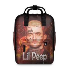 Женский рюкзак 3D с принтом Lil Peep в Тюмени, 100% полиэстер | лямки с регулируемой длиной, сверху ручки, чтобы рюкзак нести как сумку. Основное отделение закрывается на молнию, как и внешний карман. Внутри два дополнительных кармана, один из которых закрывается на молнию. По бокам два дополнительных кармашка, куда поместится маленькая бутылочка
 | awful things | gustav | lil peep | густав ор | клауд | клауд рэп | лил | лили | певец | пееп | пеп | пип | пост эмо | реп | репер | рэп | рэпер | трэп | хип | хип хоп | хоп | эмо трэп