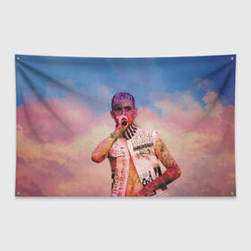 Флаг-баннер с принтом Heaven в Тюмени, 100% полиэстер | размер 67 х 109 см, плотность ткани — 95 г/м2; по краям флага есть четыре люверса для крепления | lil peep | rap | лил пип | рэп