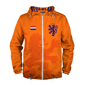Мужская ветровка 3D с принтом Сборная Голландии в Тюмени, 100% полиэстер | подол и капюшон оформлены резинкой с фиксаторами, два кармана без застежек по бокам, один потайной карман на груди | holland | nederland | netherlands | голландия | нидерланды | сборная голландии | сборная голландии по футболу | сборная нидерландов | форма | футбольные сборные | чемпионат