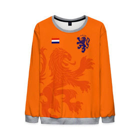 Мужской свитшот 3D с принтом Сборная Голландии в Тюмени, 100% полиэстер с мягким внутренним слоем | круглый вырез горловины, мягкая резинка на манжетах и поясе, свободная посадка по фигуре | holland | nederland | netherlands | голландия | нидерланды | сборная голландии | сборная голландии по футболу | сборная нидерландов | форма | футбольные сборные | чемпионат