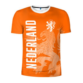 Мужская футболка 3D спортивная с принтом Сборная Голландии в Тюмени, 100% полиэстер с улучшенными характеристиками | приталенный силуэт, круглая горловина, широкие плечи, сужается к линии бедра | Тематика изображения на принте: holland | nederland | netherlands | голландия | нидерланды | сборная голландии | сборная голландии по футболу | сборная нидерландов | форма | футбольные сборные | чемпионат