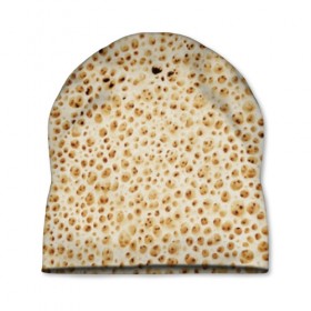 Шапка 3D с принтом Блин в Тюмени, 100% полиэстер | универсальный размер, печать по всей поверхности изделия | блин | блины | жареный | лаваш | текстура | фон | хлеб