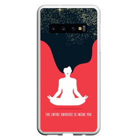 Чехол для Samsung Galaxy S10 с принтом International Yoga Day в Тюмени, Силикон | Область печати: задняя сторона чехла, без боковых панелей | black | day | ethnic | flower | girl | hair | international | lights | lips | lotus | red | sky | space | stars | woman | yoga | волосы | губы | девушка | день | женщина | звезды | йог | космос | красные | лотос | медитация | международный | небо | огни |