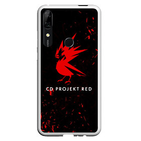 Чехол для Honor P Smart Z с принтом CD RPOJECT RED в Тюмени, Силикон | Область печати: задняя сторона чехла, без боковых панелей | Тематика изображения на принте: 2019 | cd project red | cyberpunk 2077 | future | hack | night city | samurai | sci fi | андроиды | безумие | будущее | киберпанк 2077 | логотип | роботы | самураи | фантастика | цифры