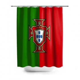 Штора 3D для ванной с принтом Сборная Португалии в Тюмени, 100% полиэстер | плотность материала — 100 г/м2. Стандартный размер — 146 см х 180 см. По верхнему краю — пластиковые люверсы для креплений. В комплекте 10 пластиковых колец | portugal | криштиану роналду | португалия | португальская сборная | сборная португалии | сборная португалии по футболу | форма | футбол | чемпионат