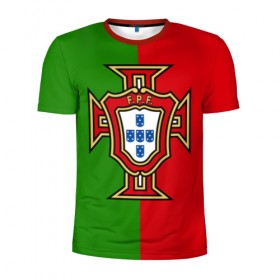 Мужская футболка 3D спортивная с принтом Сборная Португалии в Тюмени, 100% полиэстер с улучшенными характеристиками | приталенный силуэт, круглая горловина, широкие плечи, сужается к линии бедра | portugal | криштиану роналду | португалия | португальская сборная | сборная португалии | сборная португалии по футболу | форма | футбол | чемпионат