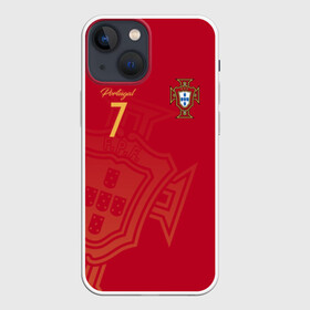 Чехол для iPhone 13 mini с принтом Криштиану Роналду в Тюмени,  |  | cr7 | cristiano ronaldo | криштиано | криштиану роналду | роналдо | рональду | сборная португалии | форма | футбол | футболист | чемпионат мира