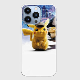 Чехол для iPhone 13 Pro с принтом Detective Pikachu (НА СПИНЕ) в Тюмени,  |  | detective pikachu | pikachu | pokemon | детектив пикачу | пика | покемон