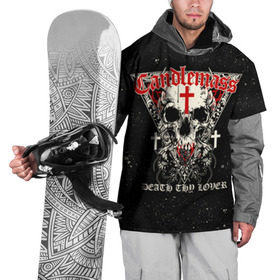 Накидка на куртку 3D с принтом Candlemass в Тюмени, 100% полиэстер |  | Тематика изображения на принте: doom | metal | группы | дум | дум метал | метал | музыка | рок